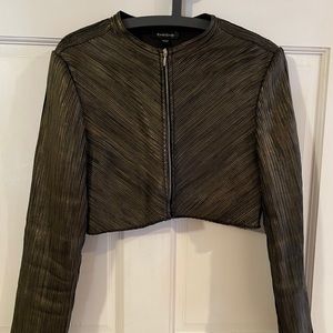 BEBE Cropped Leather Jacket